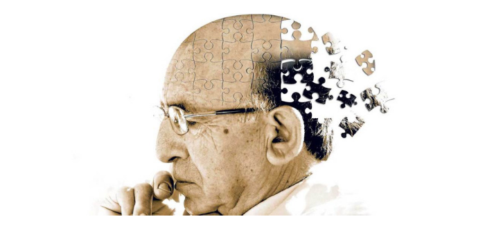 Alzheimer voorstelling puzzel hoofd