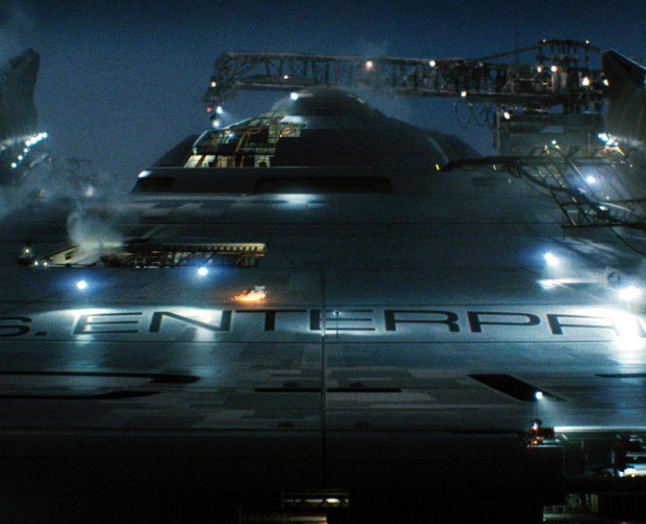 USS Enterprise under construction