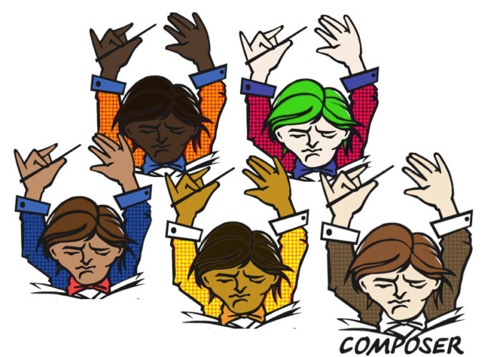 A group of composer (php dependency manager) logos