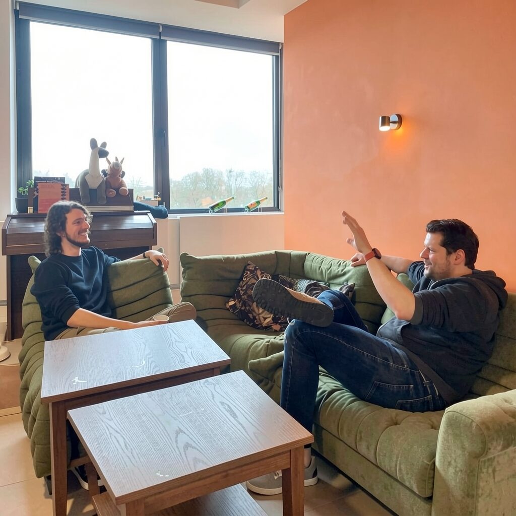 Joris en Joris in de lounge